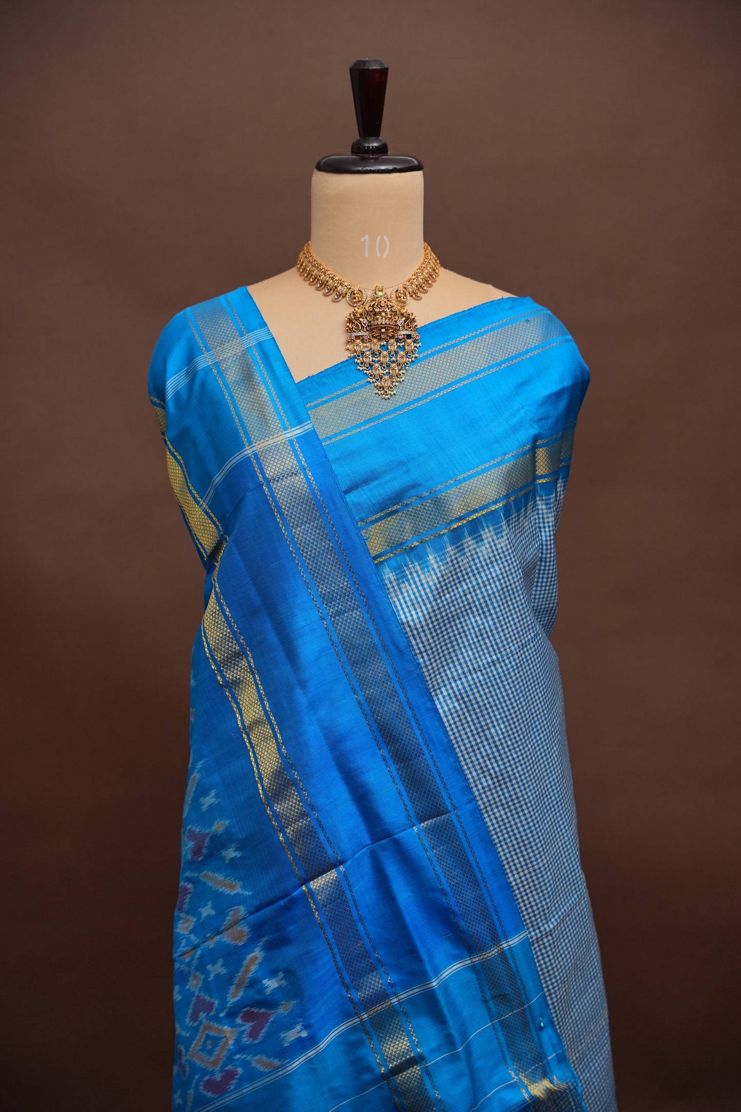 Pure Ikkat Silk Soft Saree - Blue