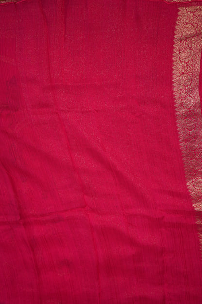 Soft Matka Banarasi Saree with Needle design work | Pink