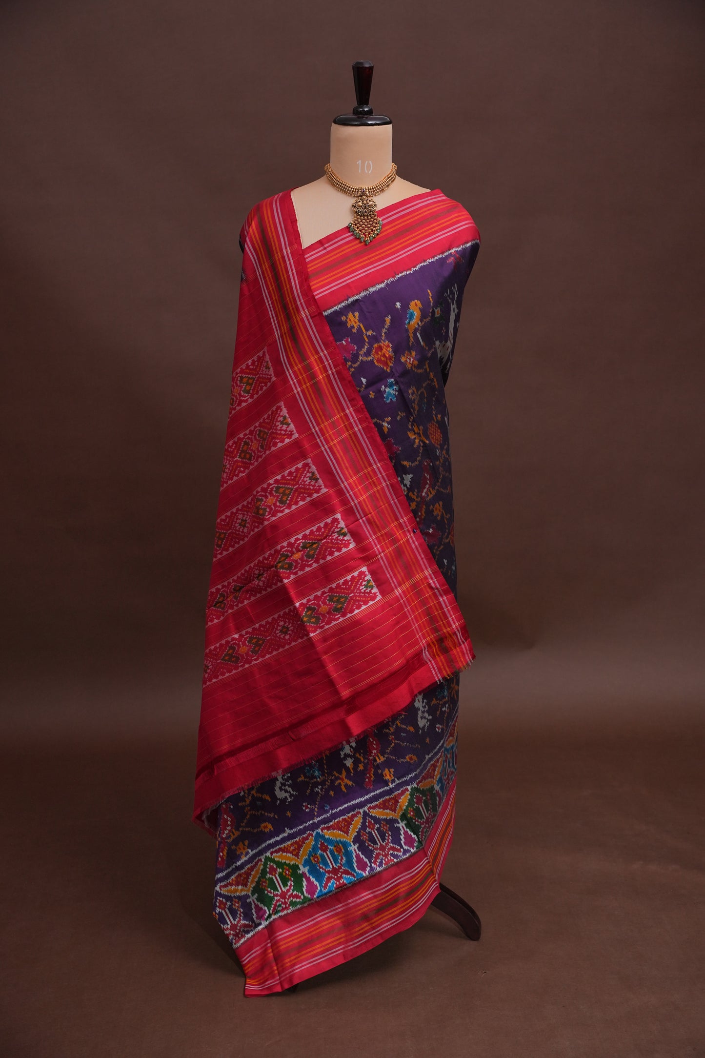 Pure Ikkat Soft Silk Saree - Aubergine Purple