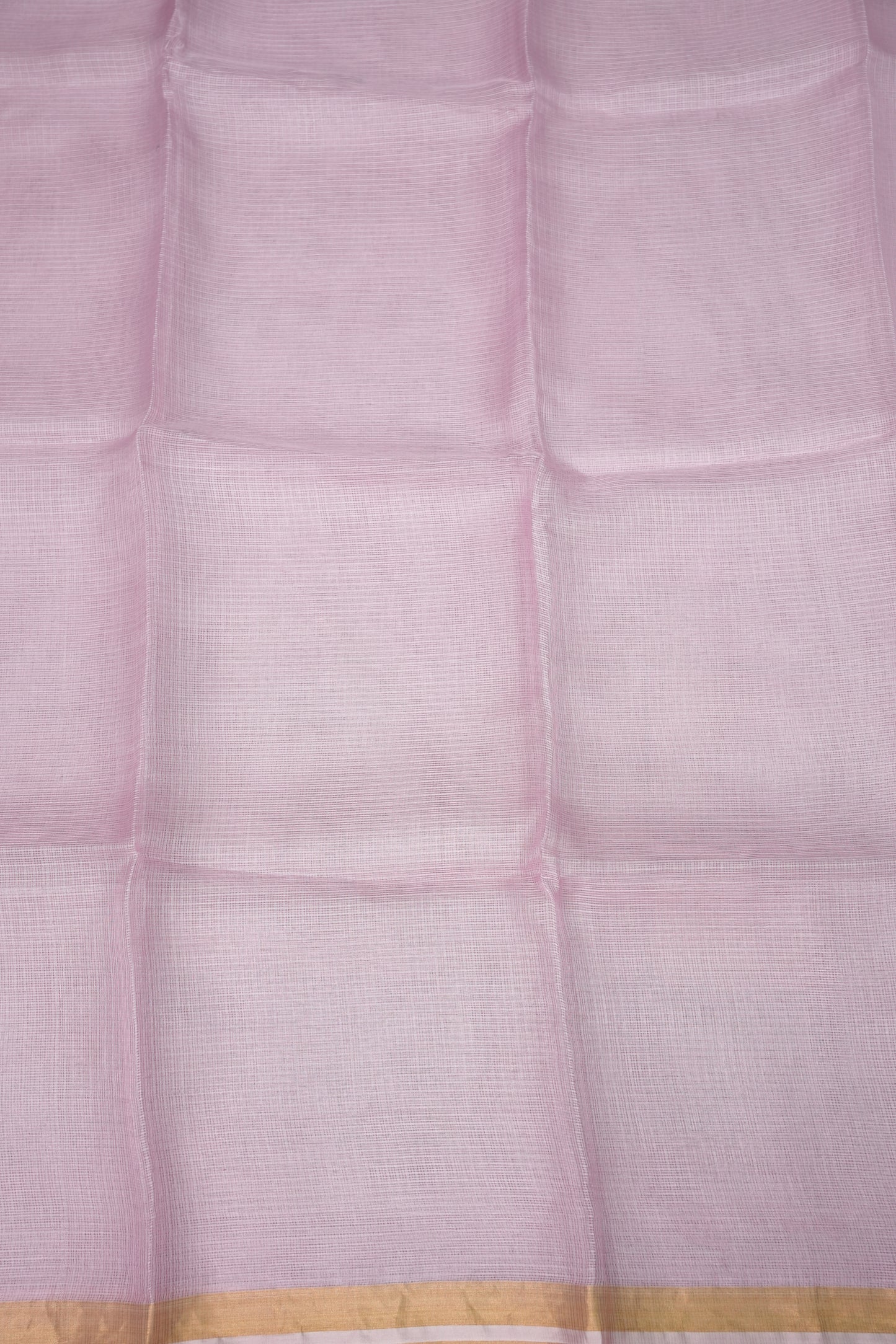 Silk Kota Saree with Zari Border – Pastel Pink