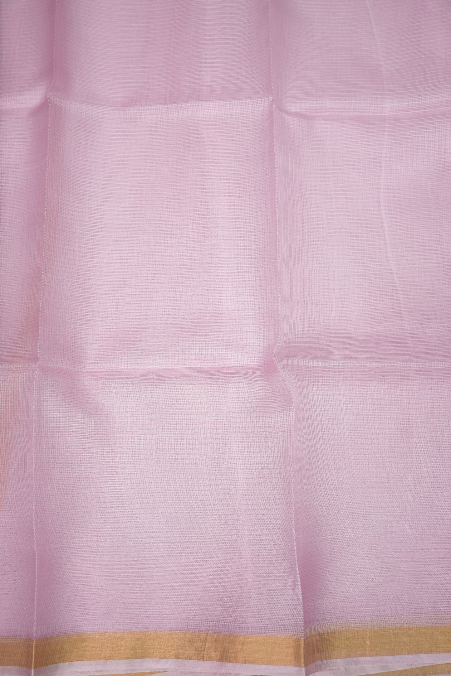 Silk Kota Saree with Zari Border – Pastel Pink