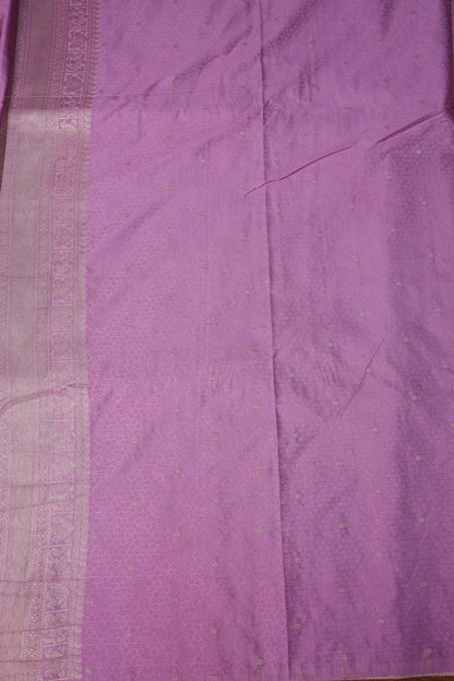 Banarasi Satin Silk Saree with Full Brocade Body – Lavender Pink