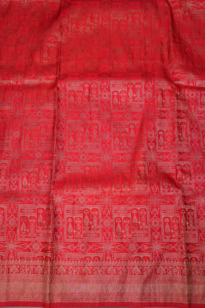 Banarasi Satin Silk Saree with Full Brocade Body – Red