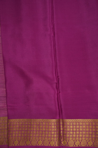 Kalamkari Printed Pure Crepe Mysore Silk Saree - Yellow & Pink Contrast
