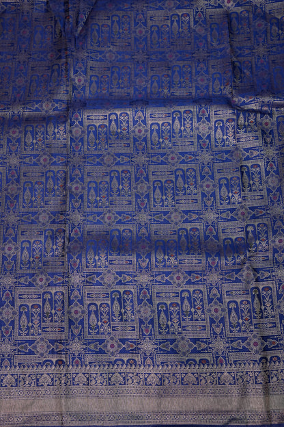 Banarasi Satin Silk Saree with Full Brocade Body – Royal Blue