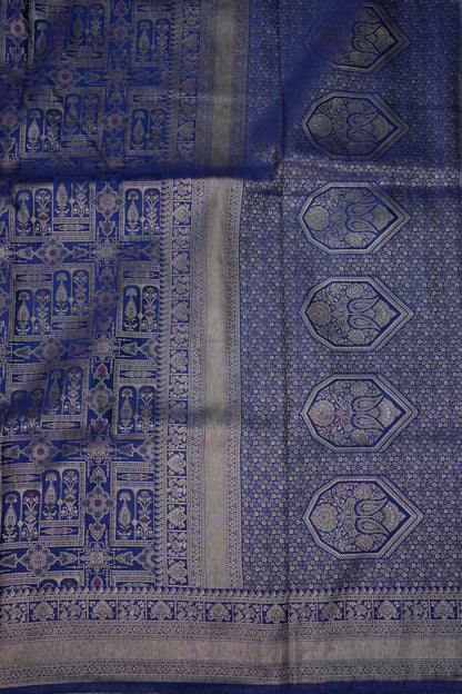 Banarasi Satin Silk Saree with Full Brocade Body – Royal Blue