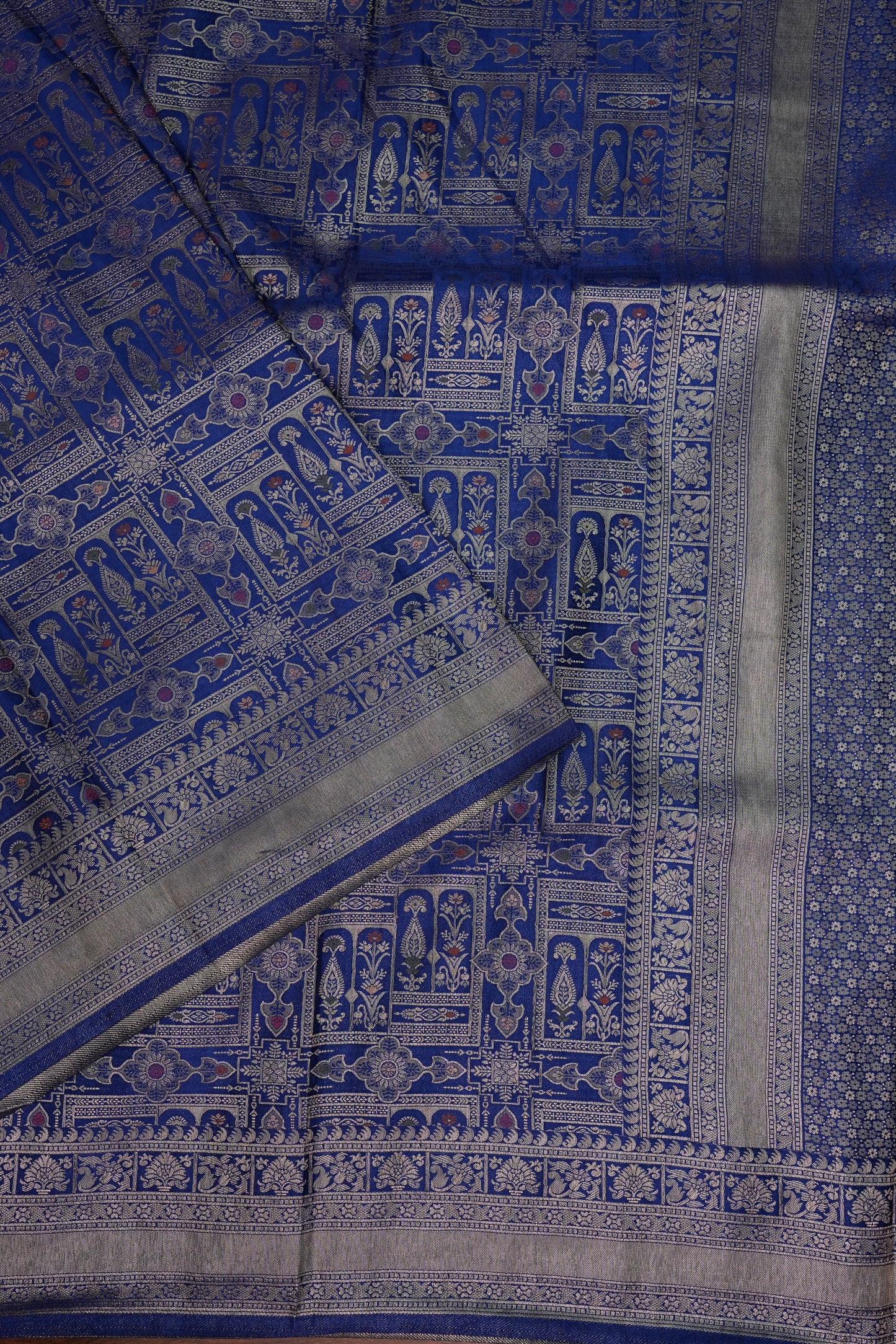 Banarasi Satin Silk Saree with Full Brocade Body – Royal Blue