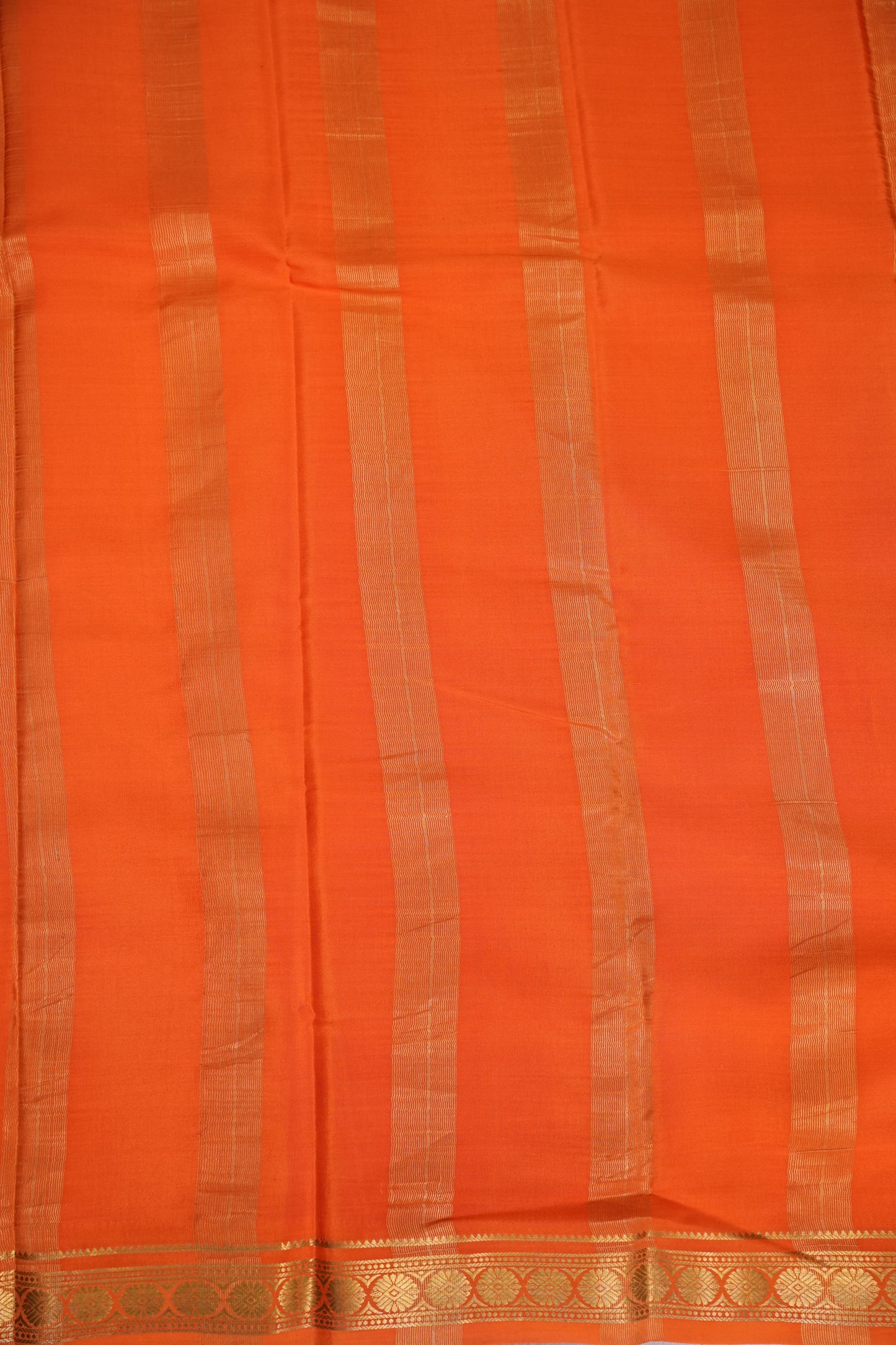 Shibori Tie & Dye Pure Crepe Mysore Silk Saree - Orange