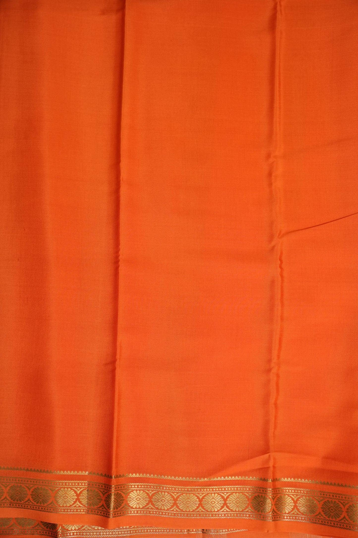 Shibori Tie & Dye Pure Crepe Mysore Silk Saree - Orange