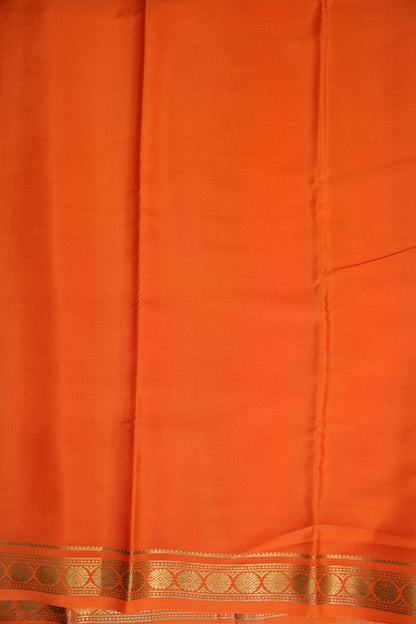 Shibori Tie & Dye Pure Crepe Mysore Silk Saree - Orange