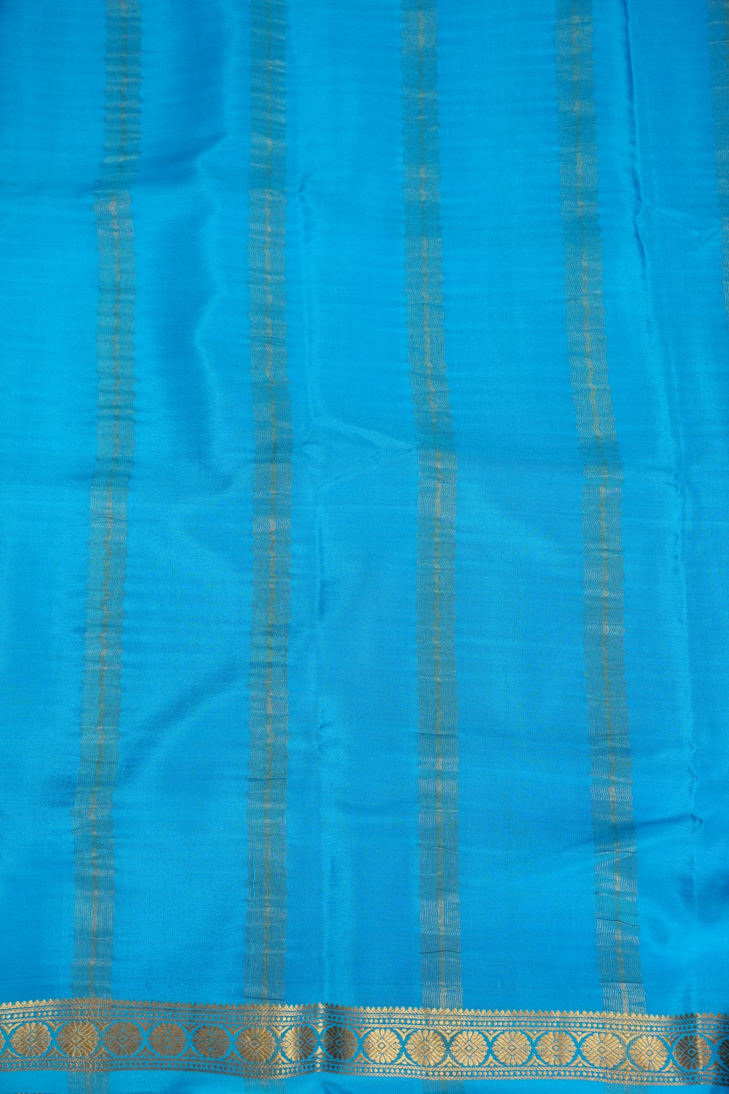 Shibori Tie & Dye Pure Crepe Mysore Silk Saree - Sky Blue