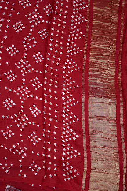 Subarnam's Exclusive Statement Saree – Pure Modal Silk Bandhani Kalamkari Saree