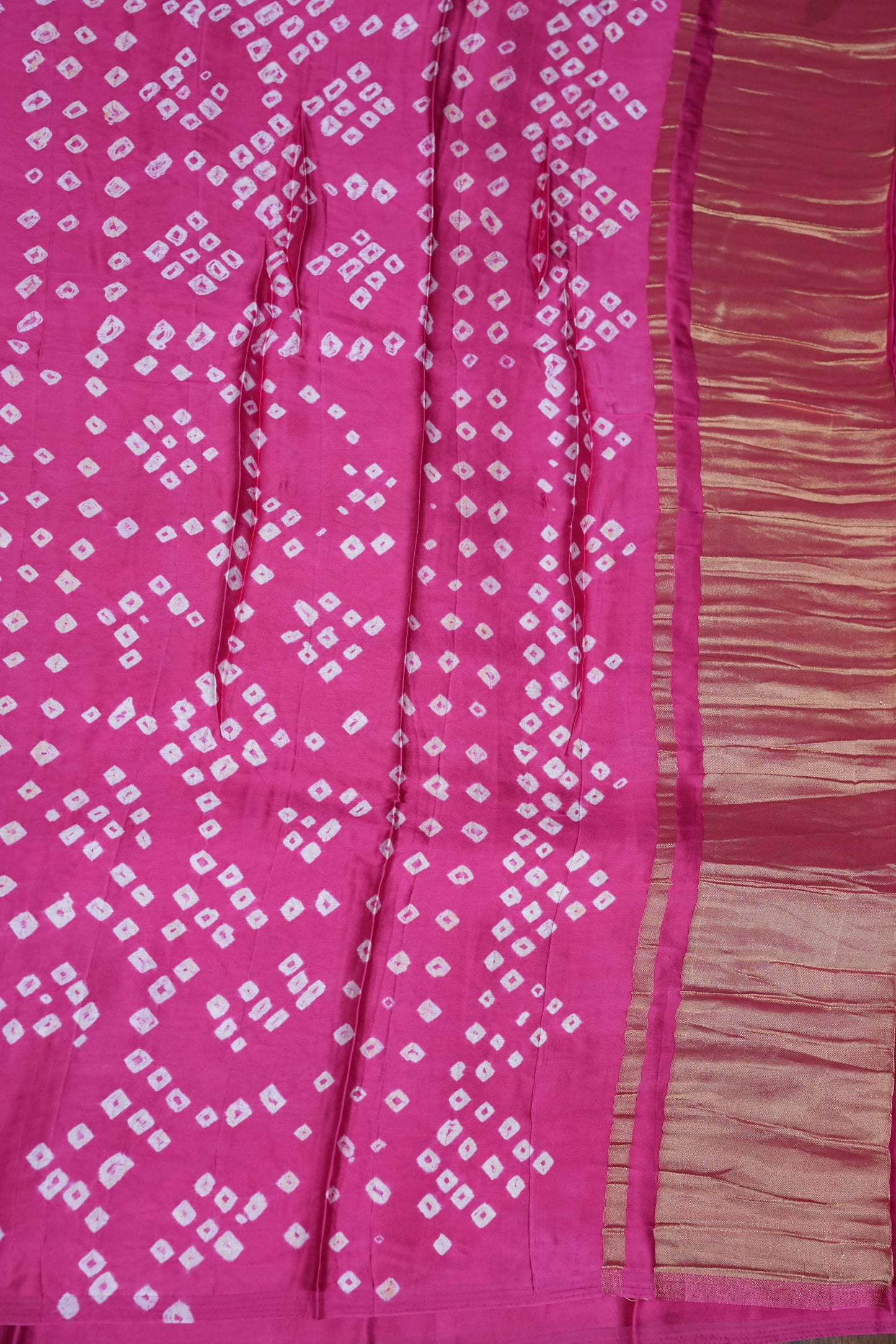 Subarnam's Exclusive Statement Saree – Pure Modal Silk Bandhani Kalamkari Saree