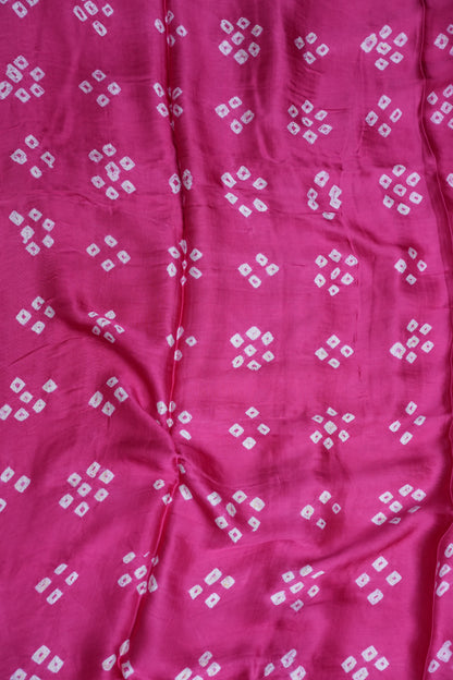Subarnam's Exclusive Statement Saree – Pure Modal Silk Bandhani Kalamkari Saree