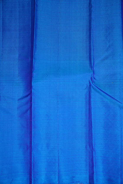 Royal Blue with Contrast Border Pure Kanchipuram Silk Saree|Silk Mark Certified