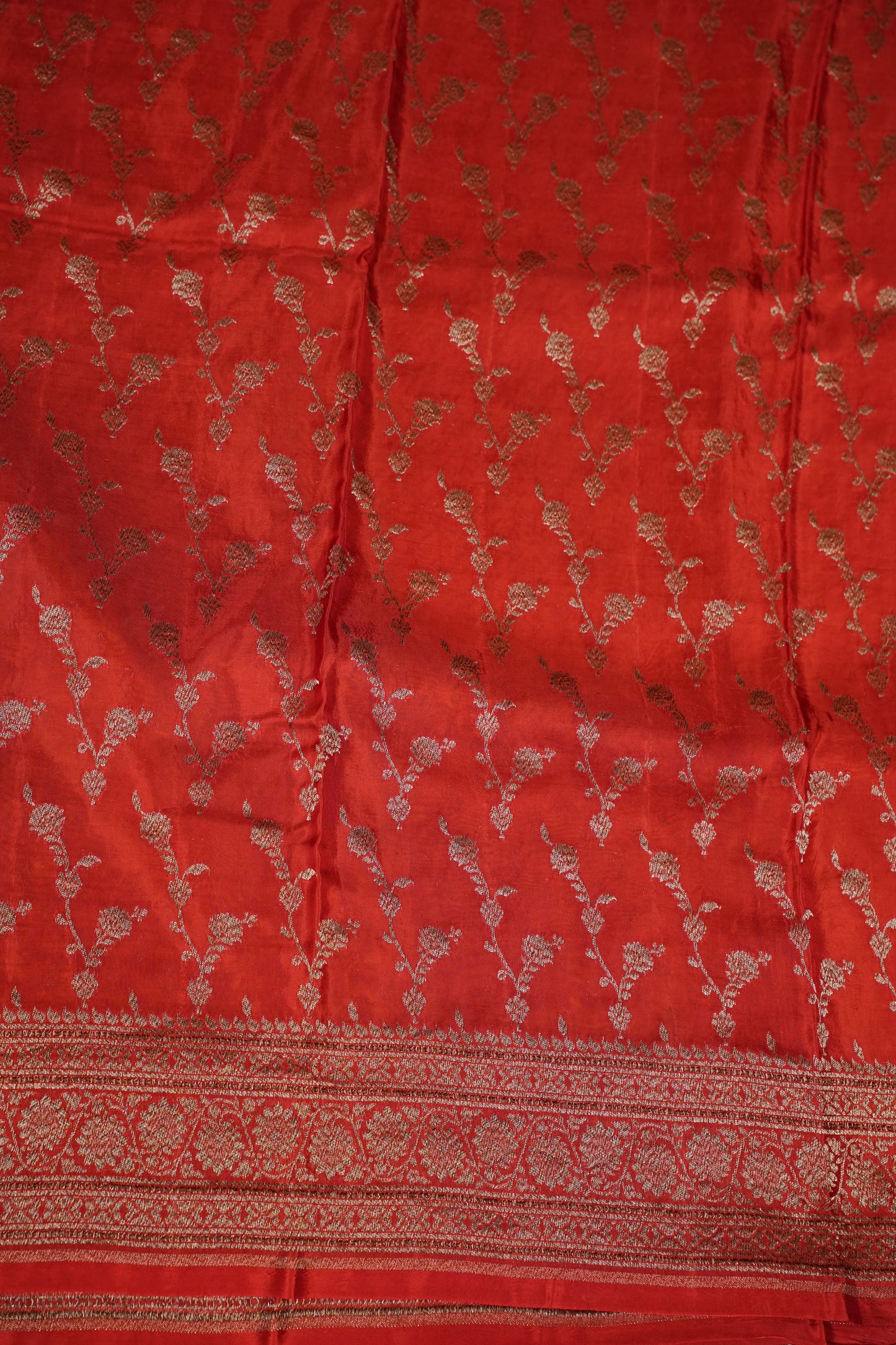 Pure Georgette Banarasi Silk Saree – Mustard Yellow with Rich Red Zari Border