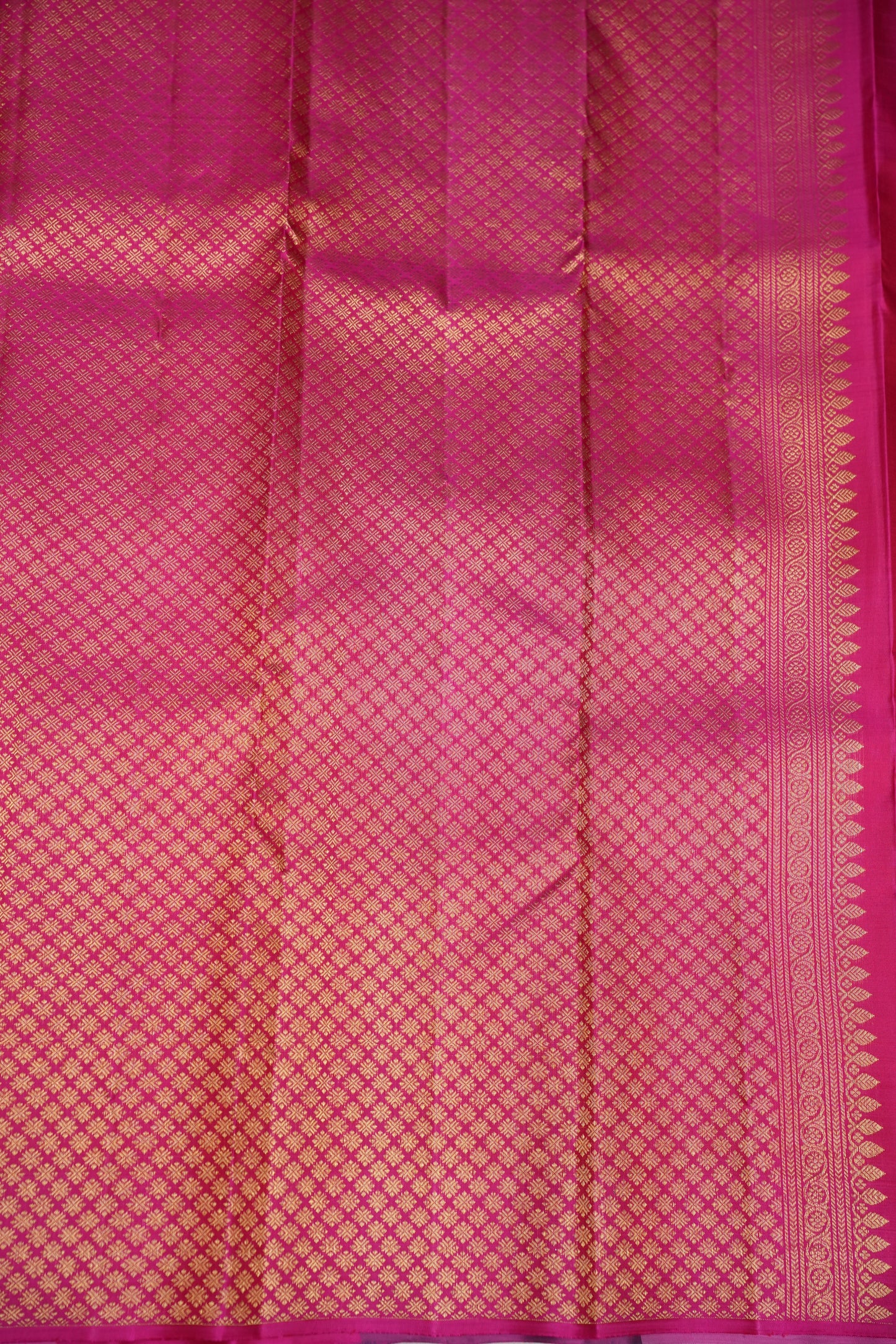 PURE KANCHIPURAM SILK PALLAM PALUM KATTAM SAREE – MULTICOLOUR CHECKS WITH PINK PALLU | SILK MARK CERTIFIED