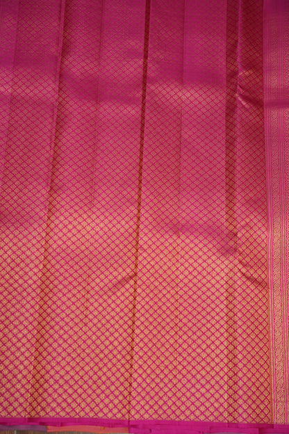 PURE KANCHIPURAM SILK PALLAM PALUM KATTAM SAREE – MULTICOLOUR CHECKS WITH PINK PALLU | SILK MARK CERTIFIED