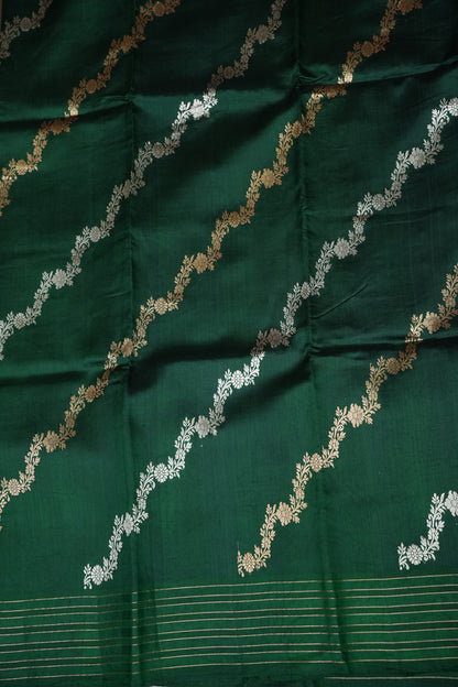 Pure Mango Silk in Emerald Green|Silk Mark Certified