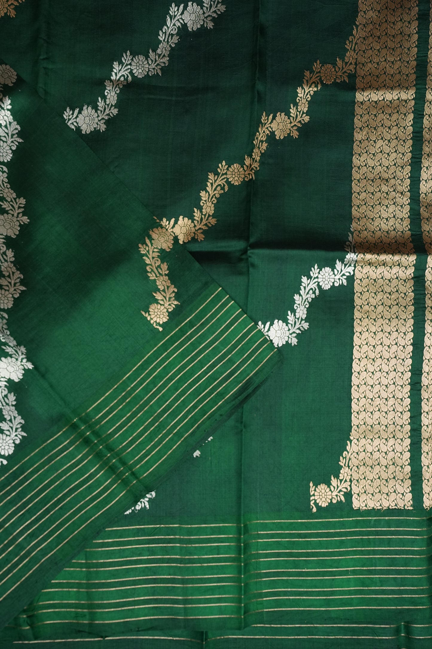 Pure Mango Silk in Emerald Green|Silk Mark Certified