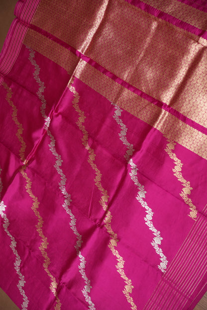 Pure Mango Silk in Rani Pink | Silk Mark Certified