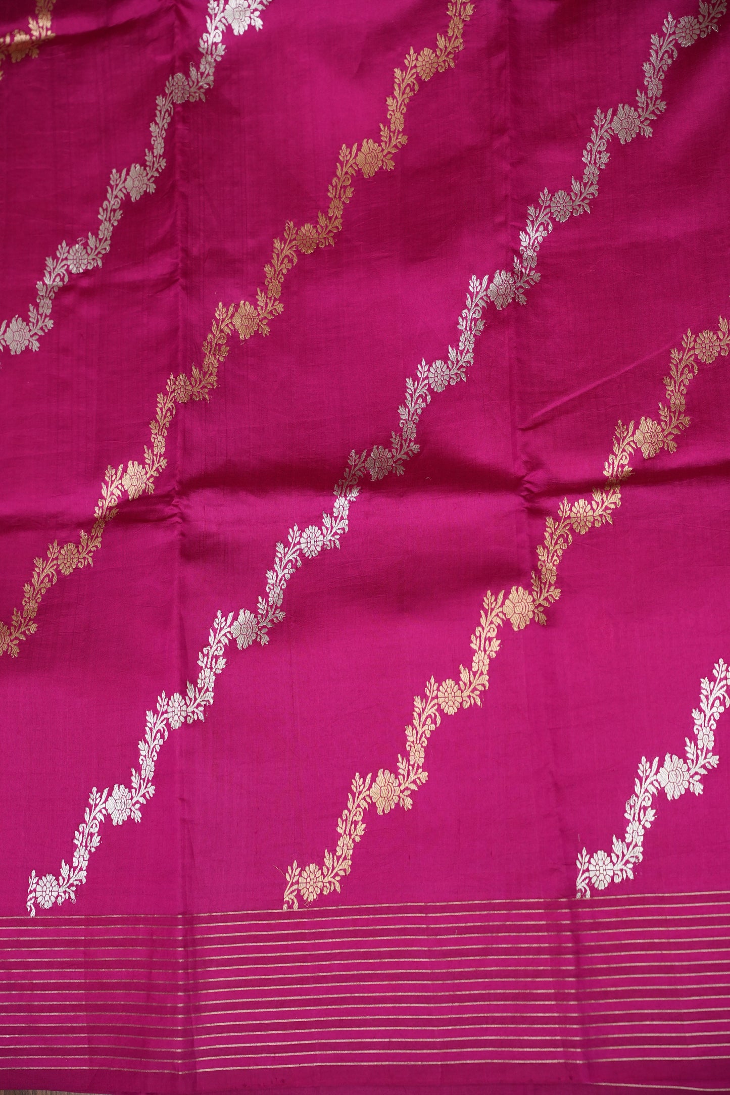 Pure Mango Silk in Rani Pink | Silk Mark Certified