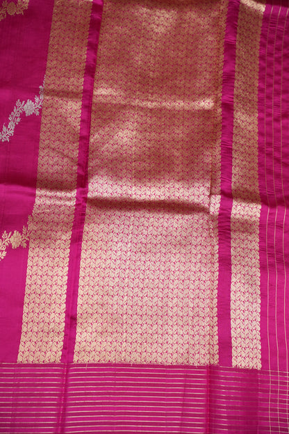 Pure Mango Silk in Rani Pink | Silk Mark Certified