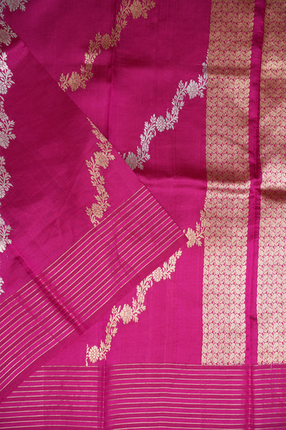 Pure Mango Silk in Rani Pink | Silk Mark Certified