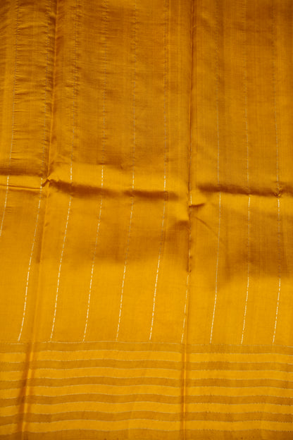 Pure Mango Silk Saree in Mustard | Silk Mark Certified
