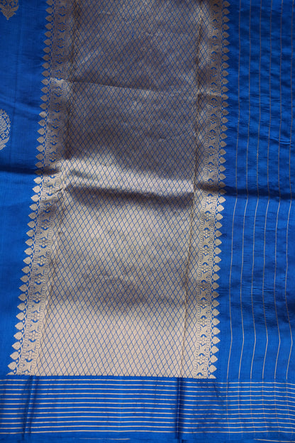 Pure Mango Silk Saree in Royal Blue | Silk Mark Certified
