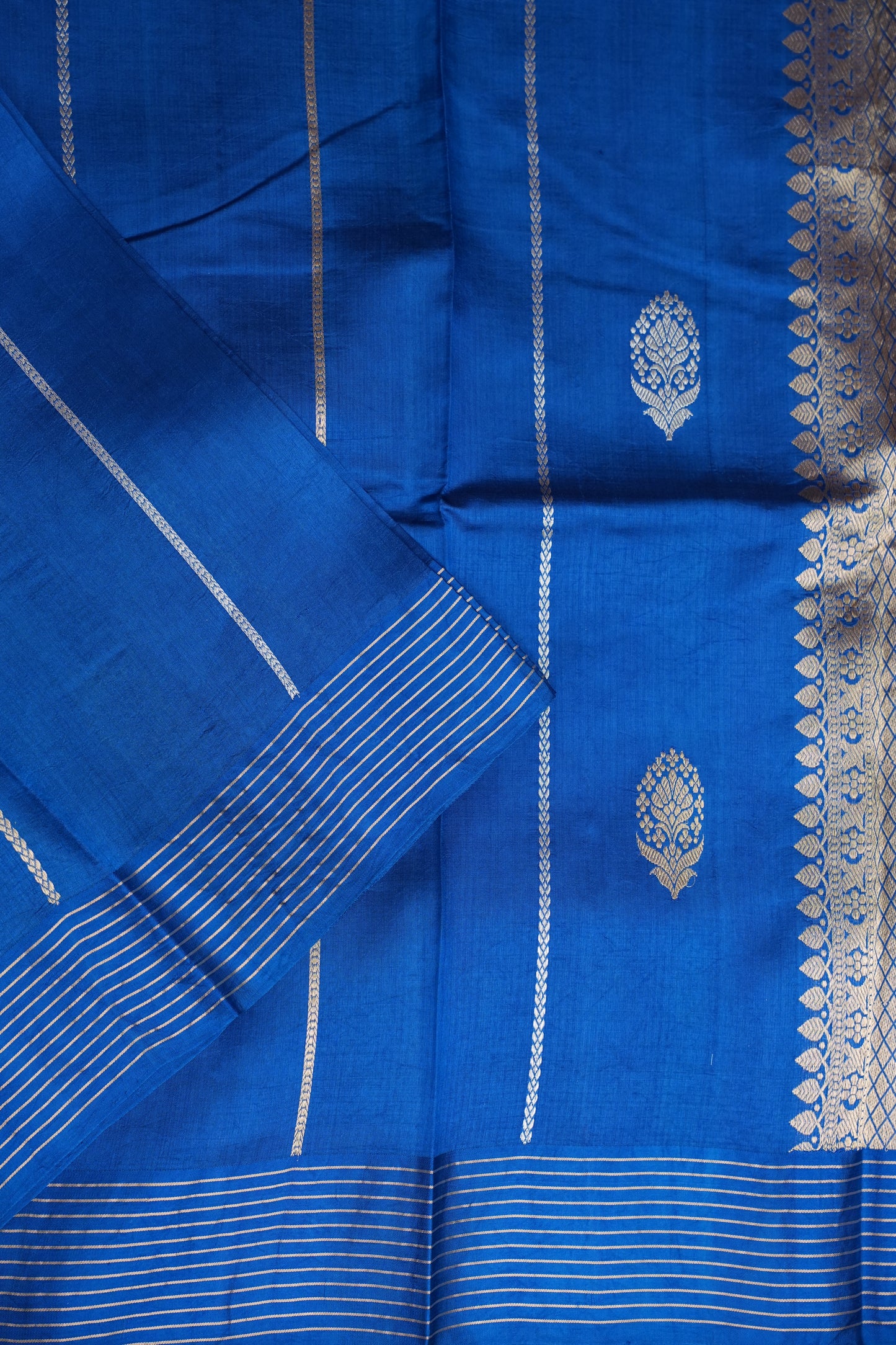 Pure Mango Silk Saree in Royal Blue | Silk Mark Certified