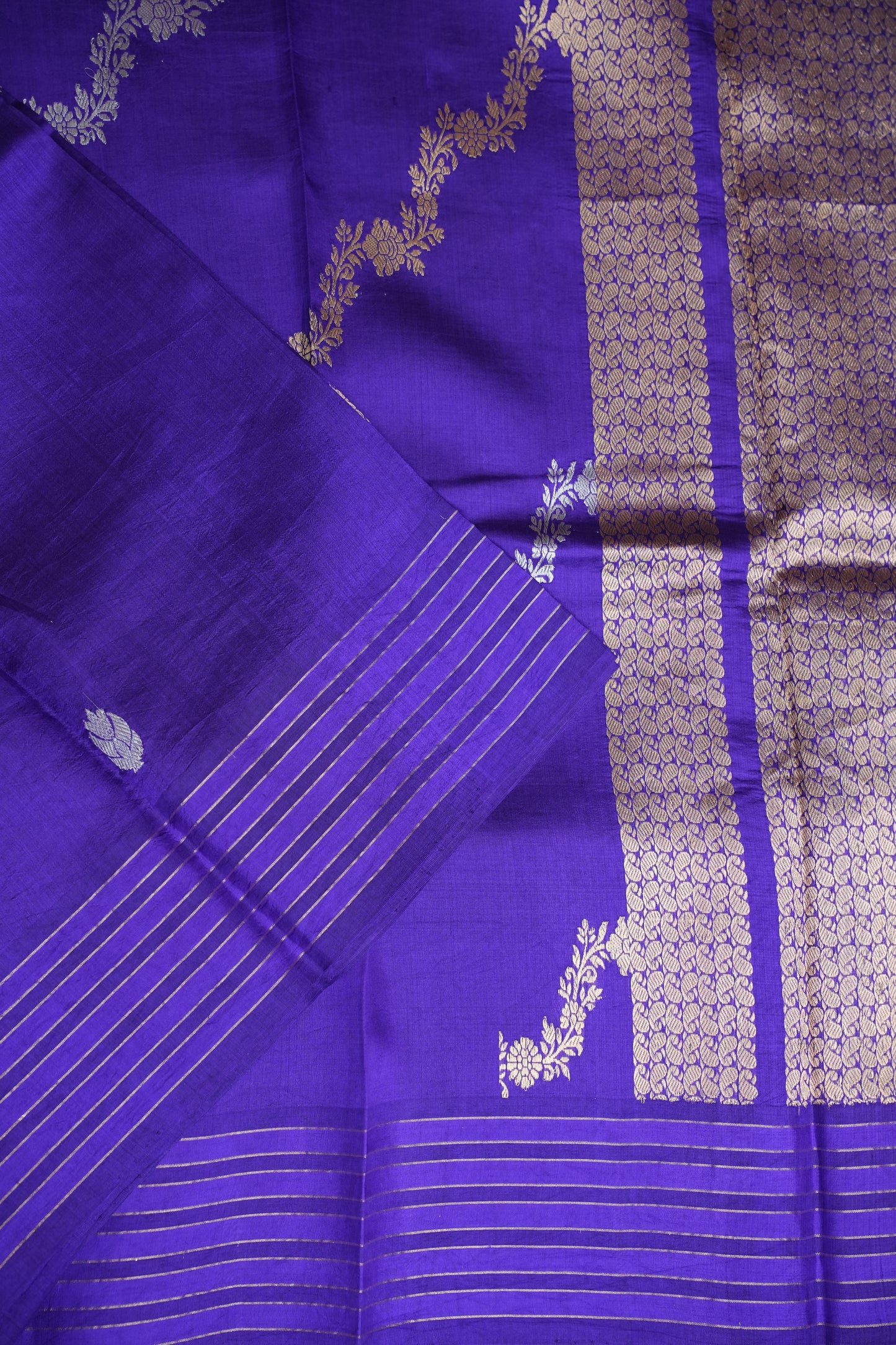 Pure Mango Silk Saree in Regal Violet | Silk Mark Certified