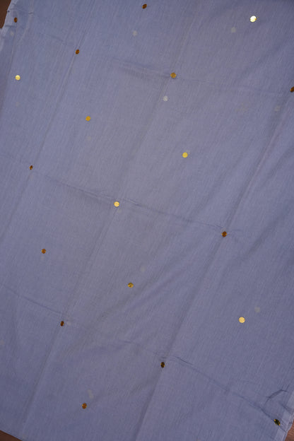 Mulmul Cotton Saree with Tassels - Grey