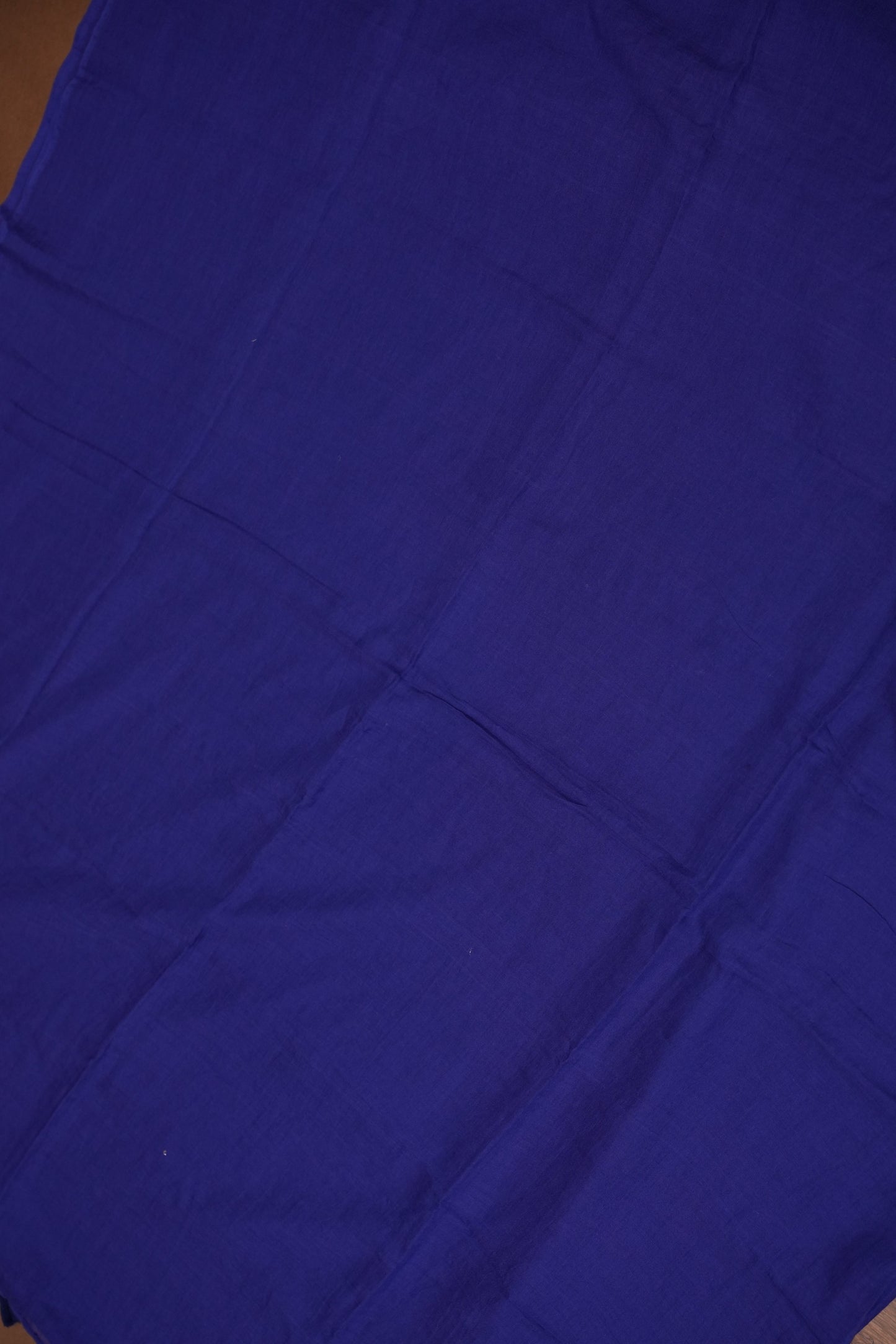 Royal Blue Mul Mul Cotton Party Wear Saree with Handcrafted Peacock Feather Embellishment