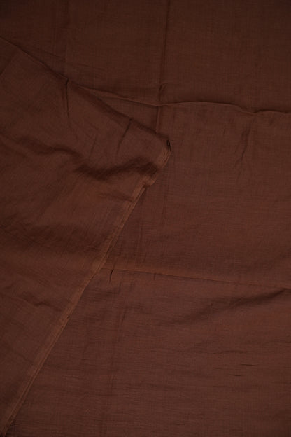 Chocolate Brown Mul Mul Cotton Party Wear Saree with Handcrafted Flying Eagle Embellishment