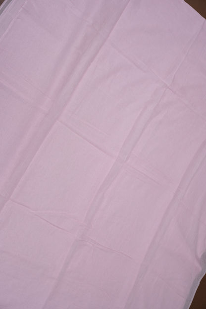 Blush Pink Mul Mul Cotton Party Wear Saree with Handcrafted Flying Eagle Embellishment