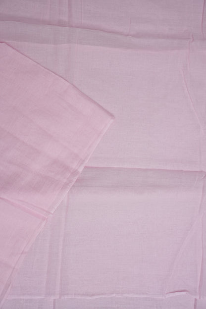 Blush Pink Mul Mul Cotton Party Wear Saree with Handcrafted Flying Eagle Embellishment