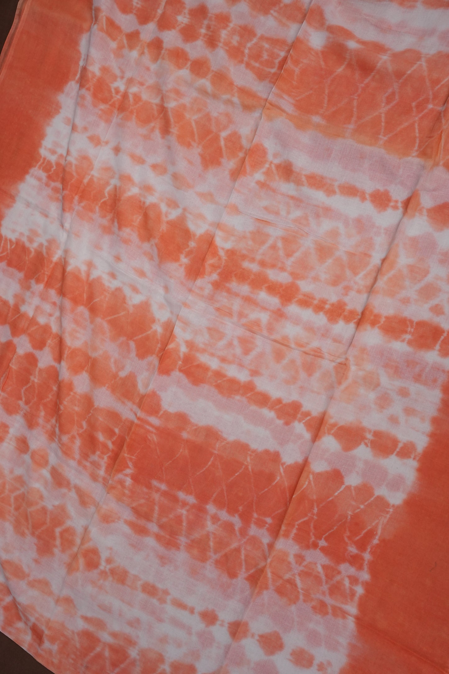 Mulmul Cotton Saree with Tassels - Peach