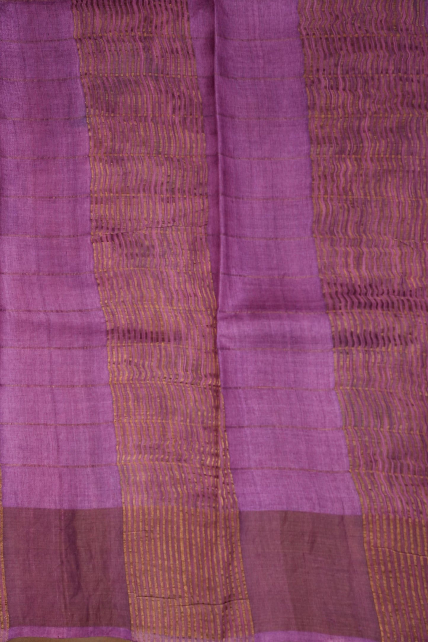 Pure Tussar Silk Saree with Handpainted Blouse-Sea Green|Silk Mark Certified