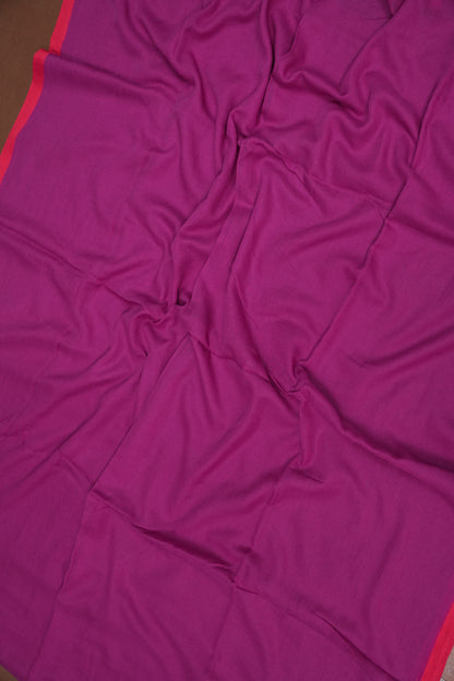 Mulmul Cotton Saree with Tassels - Pink