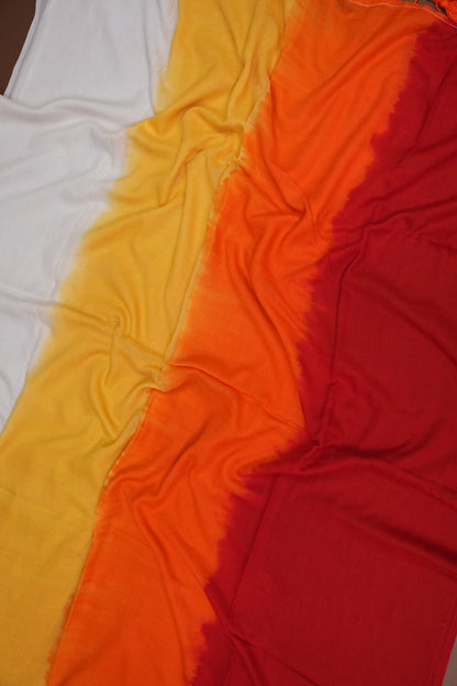 Mulmul Cotton Saree with Tassels - Multicolor