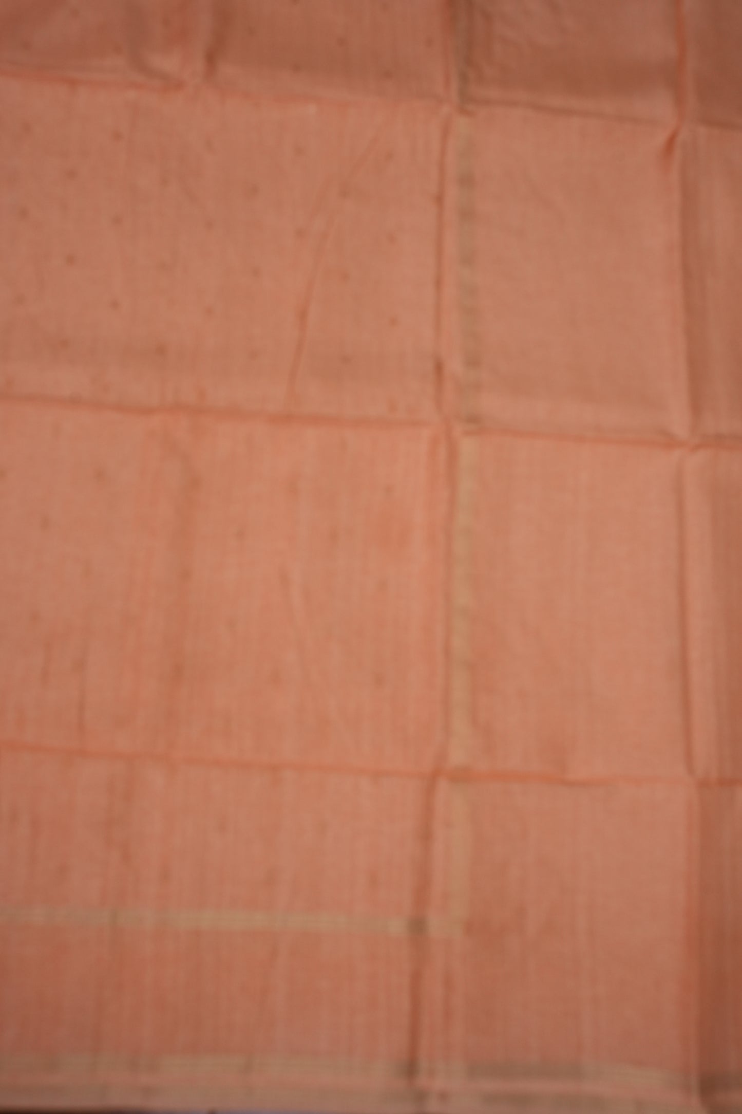 Semi Tussar Silk Saree with Traditional Gap Border – Peach