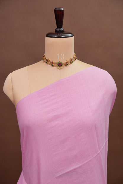 Mulmul Cotton Saree with Tassels - Multicolor