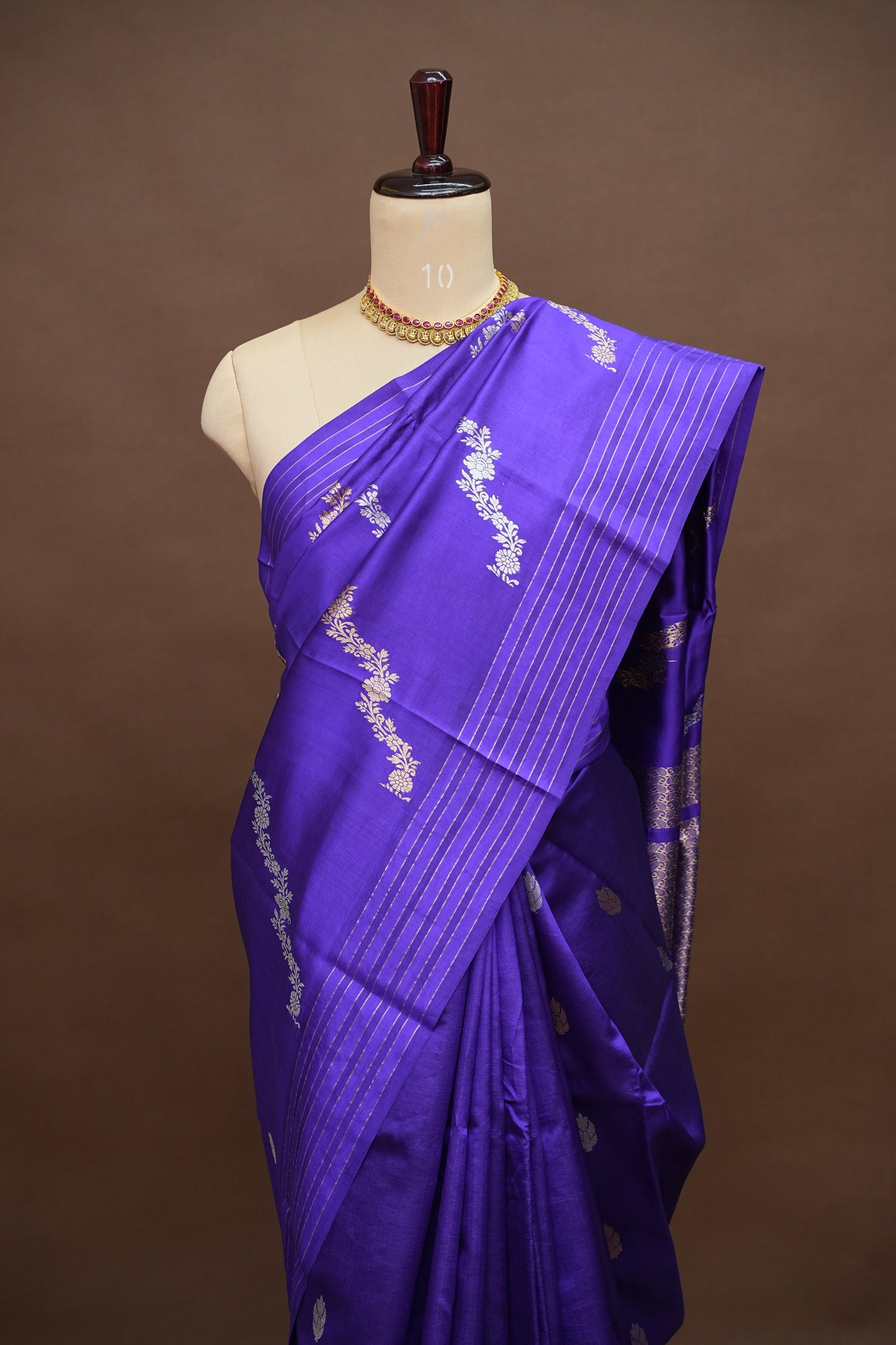 Pure Mango Silk Saree in Regal Violet | Silk Mark Certified