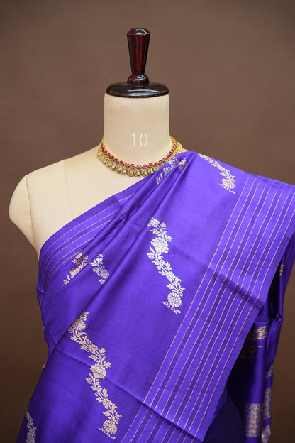 Pure Mango Silk Saree in Regal Violet | Silk Mark Certified