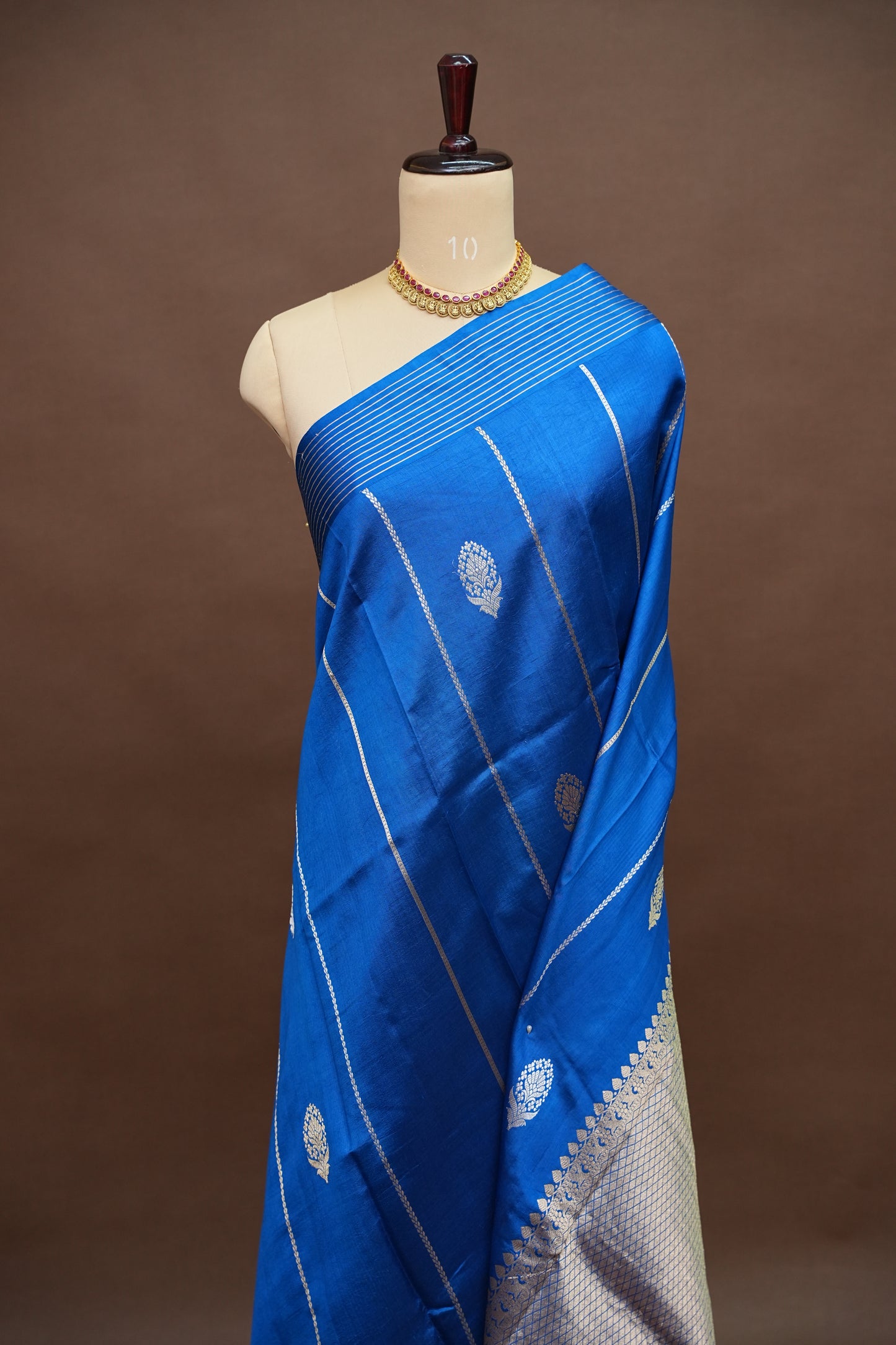 Pure Mango Silk Saree in Royal Blue | Silk Mark Certified