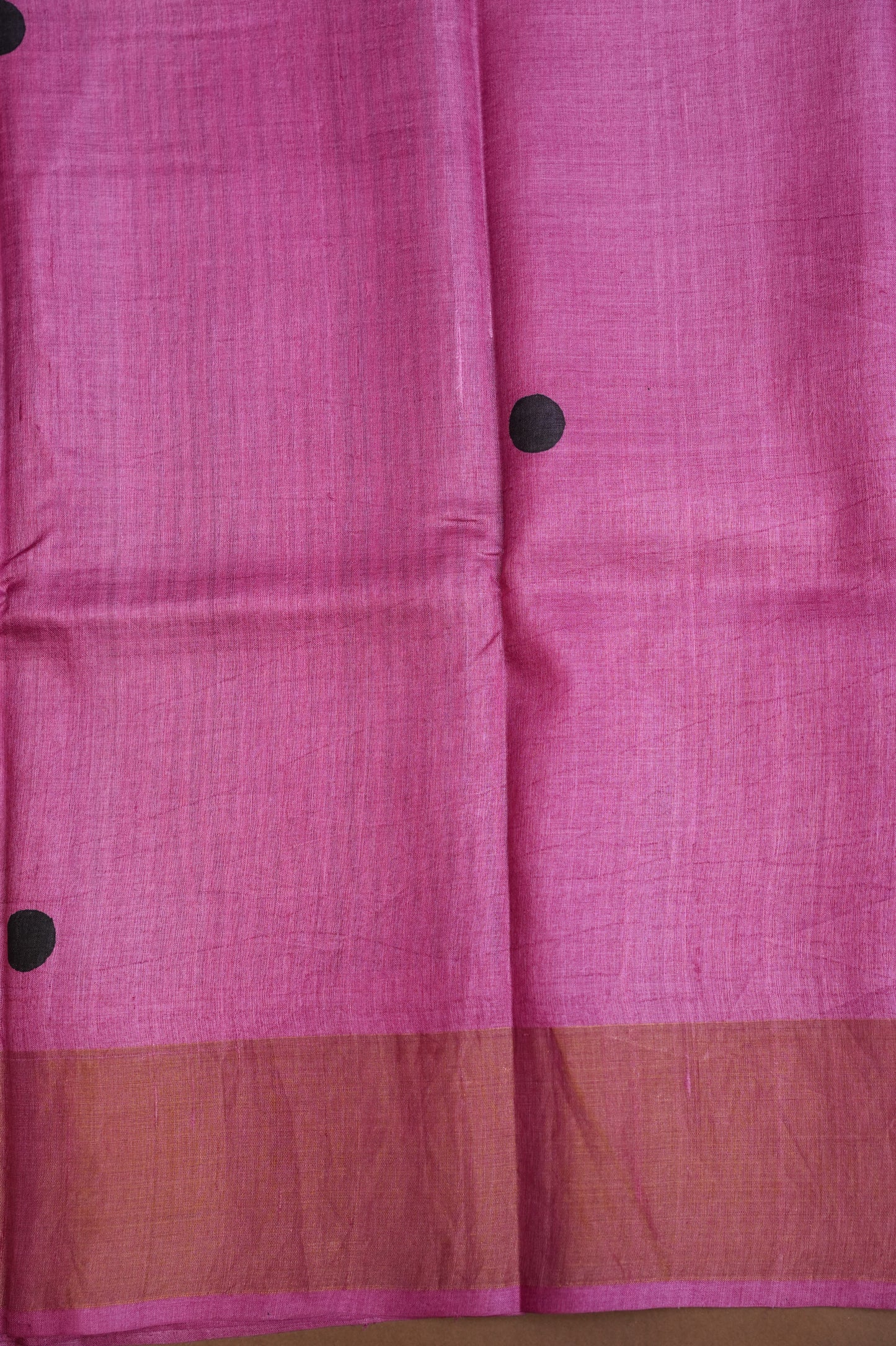 Geometric Patterned Pure Tussar Silk Saree-Pink|Silk Mark Certified