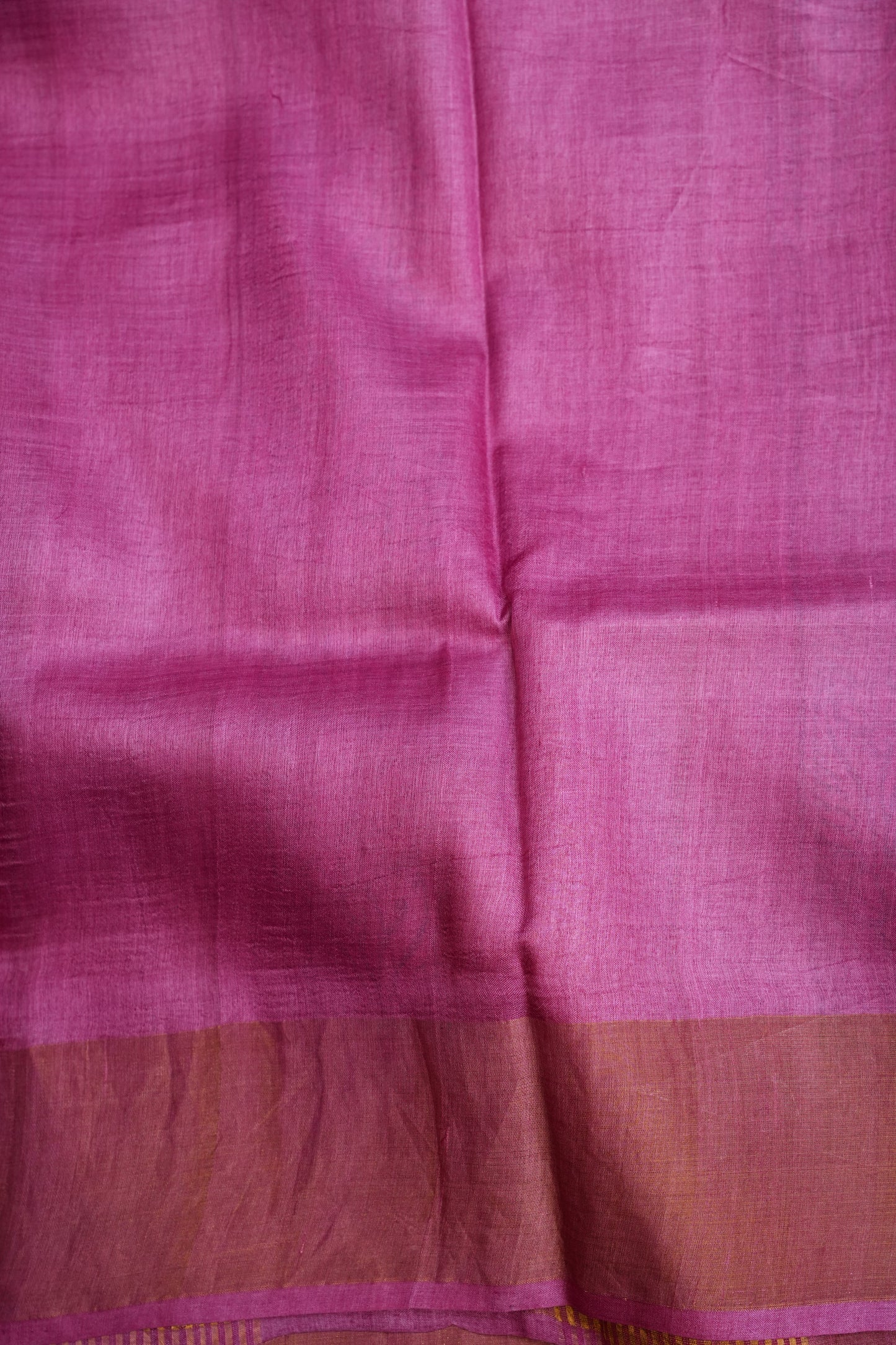 Geometric Patterned Pure Tussar Silk Saree-Pink|Silk Mark Certified