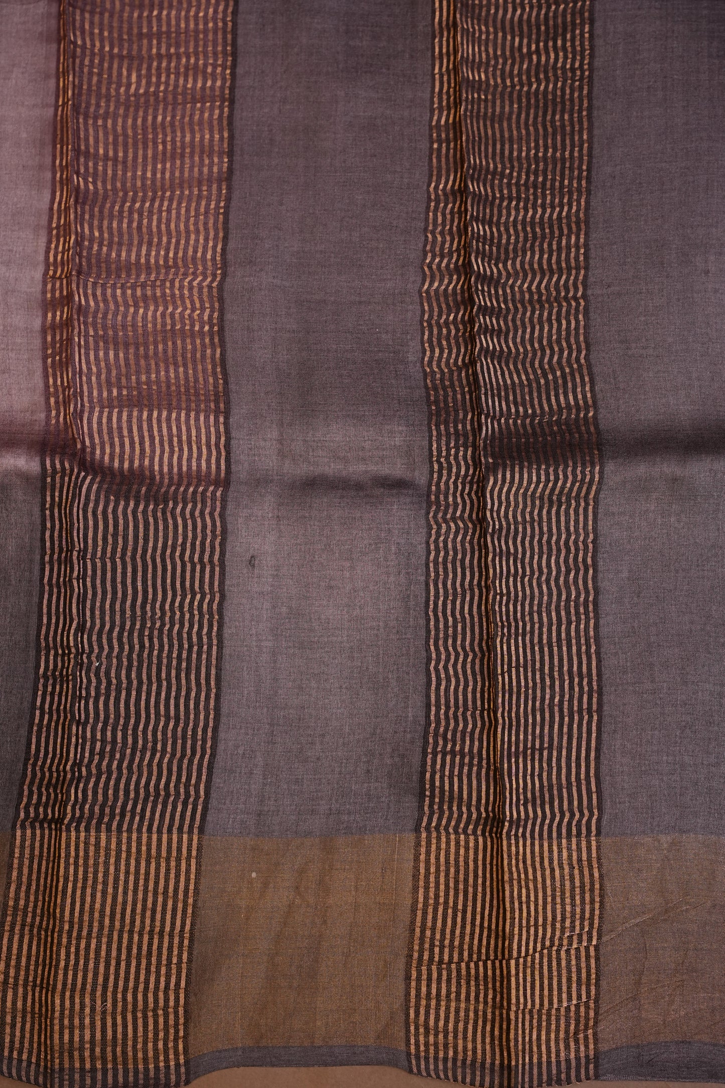 Geometric Patterned Pure Tussar Silk Saree-Multitoned|Silk Mark Certified