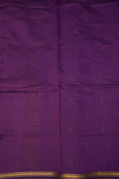 Semi Maheshwari Silk Cotton Saree – Dusty Rose & Purple